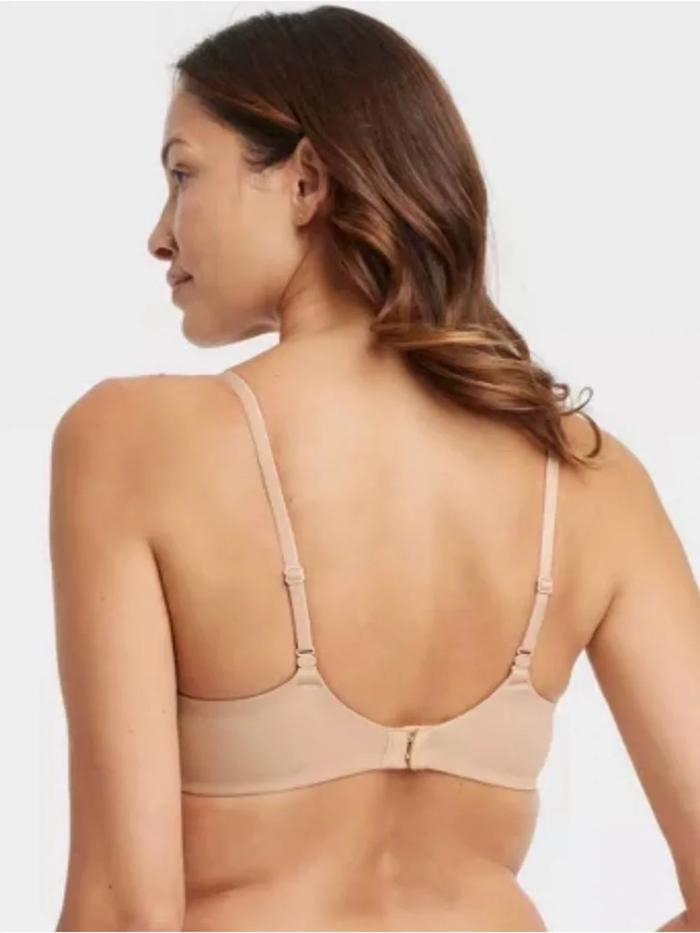 Auden The Icon Lightly Lined Everyday Beige Nude T-Shirt Bra Smooth Support 38B